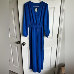 Yundai Blue Flowy Jumpsuit (T13)